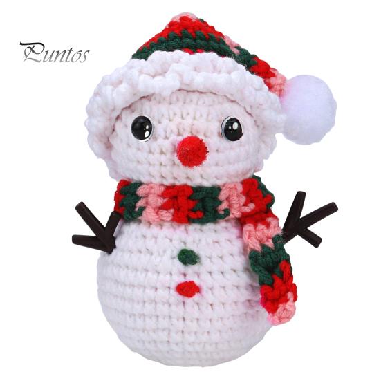 

Рождественский набор для вязания крючком. Дизайн снеговика с простыми инструкциями. Улучшите навыки рук. Избавьтесь от скуки. Рождественский набор для вязания снеговика крючком. разноцветный