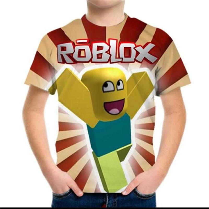 T-shirt Roblox Estiva per Ragazzi Moda Bambini T-shirt Traspirante Casual Stampa Gioco Vestiti Manica Corta Abbigliamento Bambini