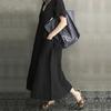 Creative Style Summer Bohemian Chinese Style Retro Women's Cotton Linen V-Neck Loose A-Line Dress