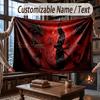 Dragon Theme Throw Blanket Custom Name Text Personalized Blanket Soft Cozy Blanket for Home Sofa Bed