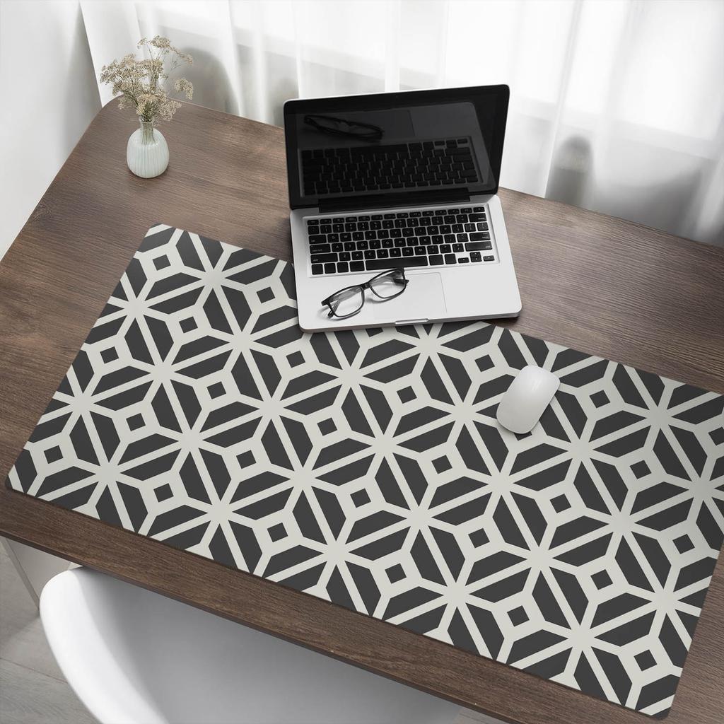 Podkładka Ochronna Na Biurko Ze Wzorem Geometryczny Wzór Retro 120X60 Cm