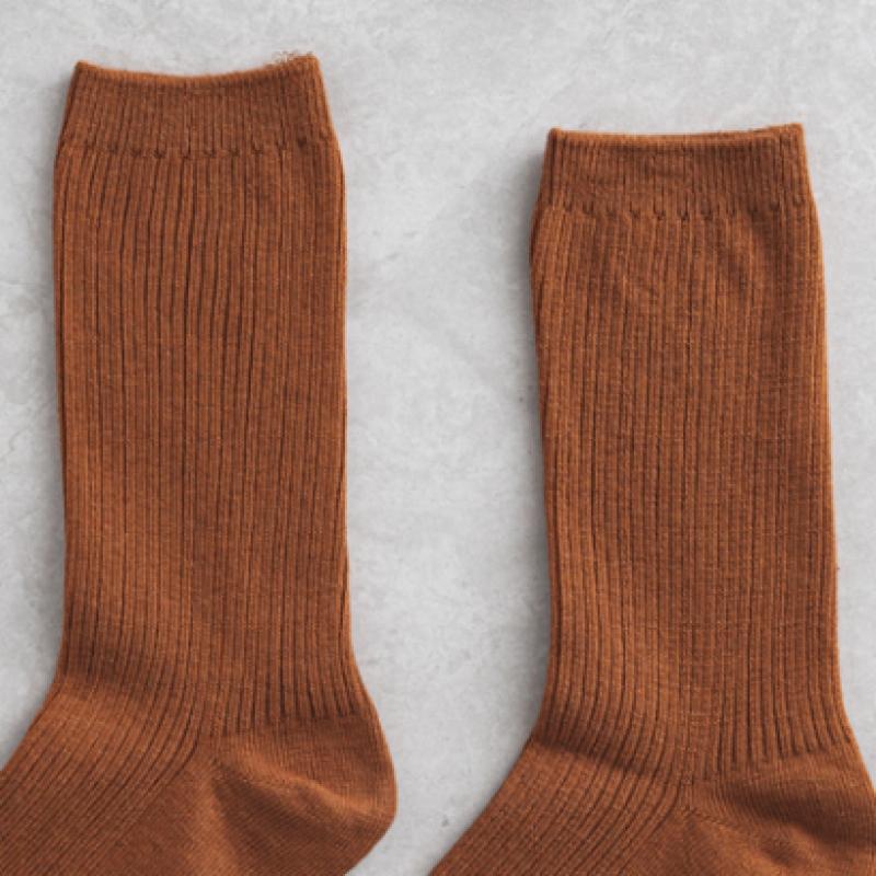 Monfoot Women S Ribbed Long Neck SockS Deep Orange