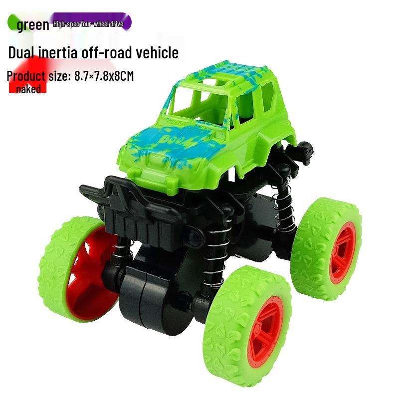 Children's Toy: Inertia-Powered 4WD Stunt Off-Road Vehicle