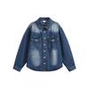 Mens Womens Loose Fit Washed Denim Shirt Casual Streetwear Cotton Button-Up Top Fall