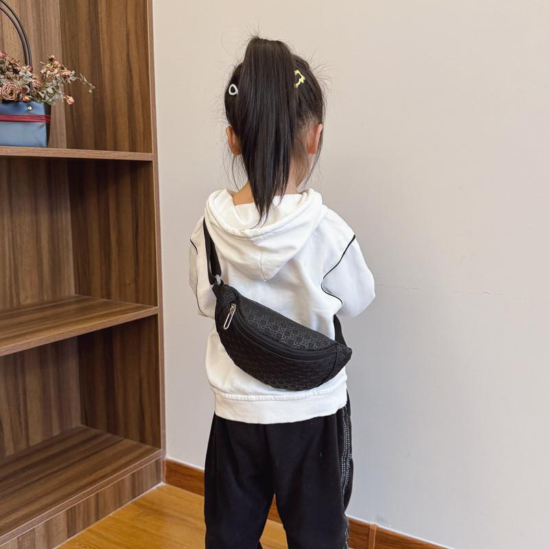 Color Retro Solid Fashionable Vintage Children Waist Pack Days Kindergarten