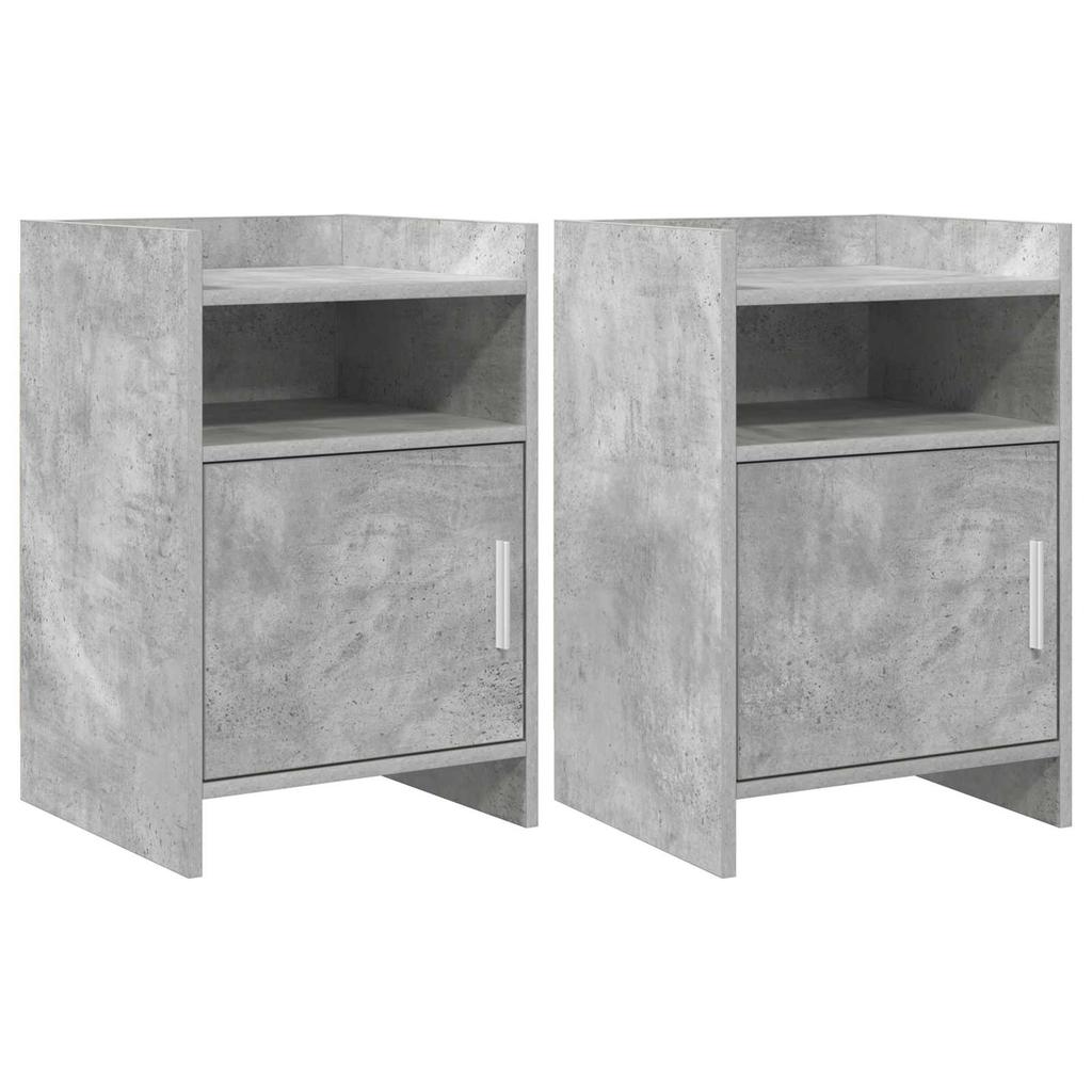 Nightstands 2 pcs Concrete Grey 40 x 36 x 60 cm Engineered Wood