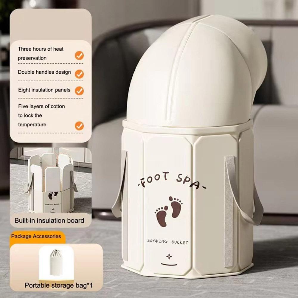 Thickened Foot Bath Bucket Collapsible Foot Soak Bucket Multifunctional Foot Washing Bag  Travel