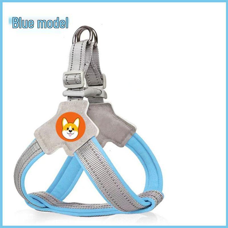 Breathable Dog Harness Vest with Leash for Shiba Inu, Corgi & Small to Medium Dogs