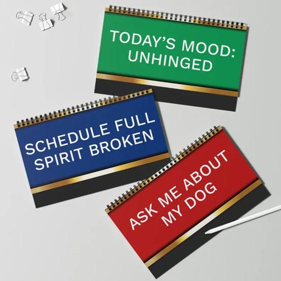 Lustiges Schreibtischschild Sarkastisch 13 umklappbare Botschaften Schreibtischzubehör Scherzartikel für Lehrer Krankenschwestern Büroangestellte Kollegen