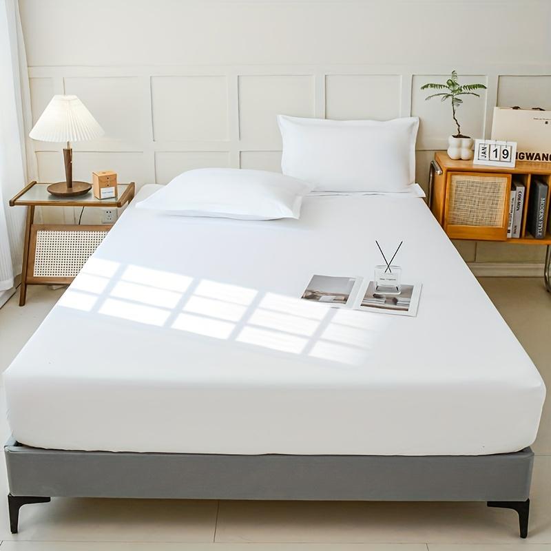 1pc High Quality Fitted Sheet, Waterproof Mattress Protector Without Pillowcase - Premium Microfiber, Pocketed Breathable Mattress Cover, Washable