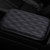 Black Car Center Console Box Armrest Cushion Cover PU Leather Pad Protector