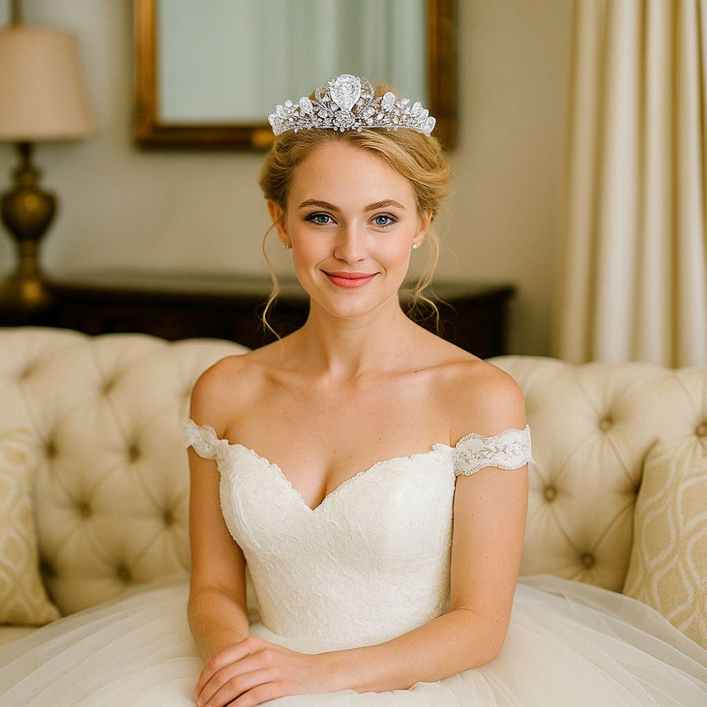 Shining Wedding Hair Crown Luxury Girls Princess Crown Dress Up Crystal Tiara  Celebration