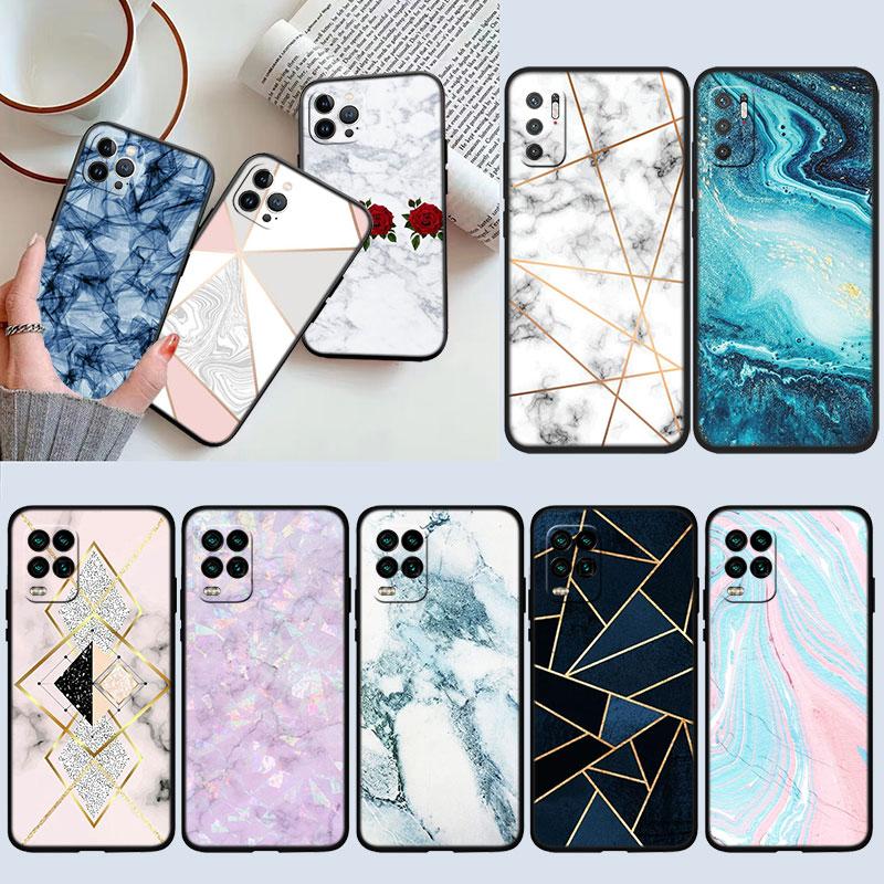 IK37 gold marble Line New High-End Shell Phone Case for Redmi Note 8 9 Pro Max 9S 9T 9C NFC 8T 8A 10A A4