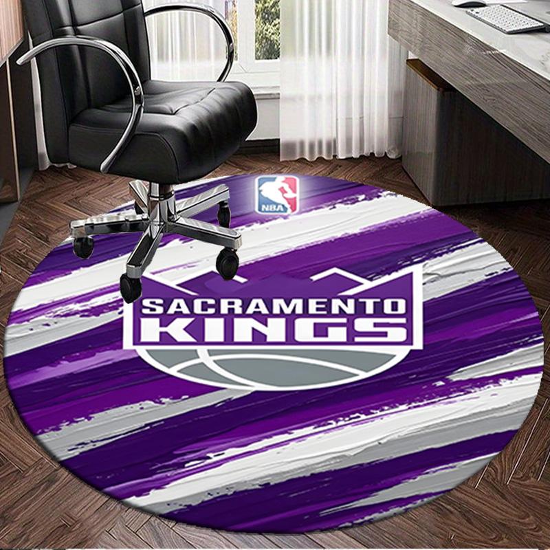 Kings Basketball Team Logo Round Rug for Livingroom,Bedroom, Palyroom, Chair Rug, Area rug, Circle Carpet, Large Size Fan Christmas gift