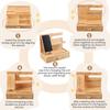 Wooden Bedside Organiser with Detachable Phone Stand & Drawer,Bedside Docking Station Gifts for Men women,Key Holder Wallet Phone Desktop