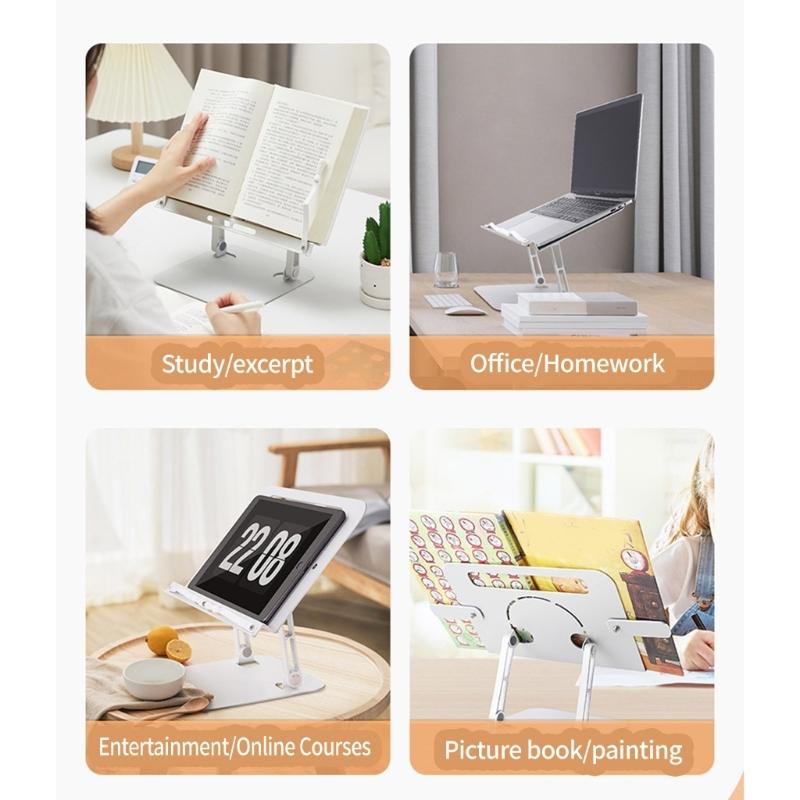 Foldable Laptop Stand Ergonomic Desktop Holder for Laptop Tablets 10 17.3inch Aluminum Construction Silver