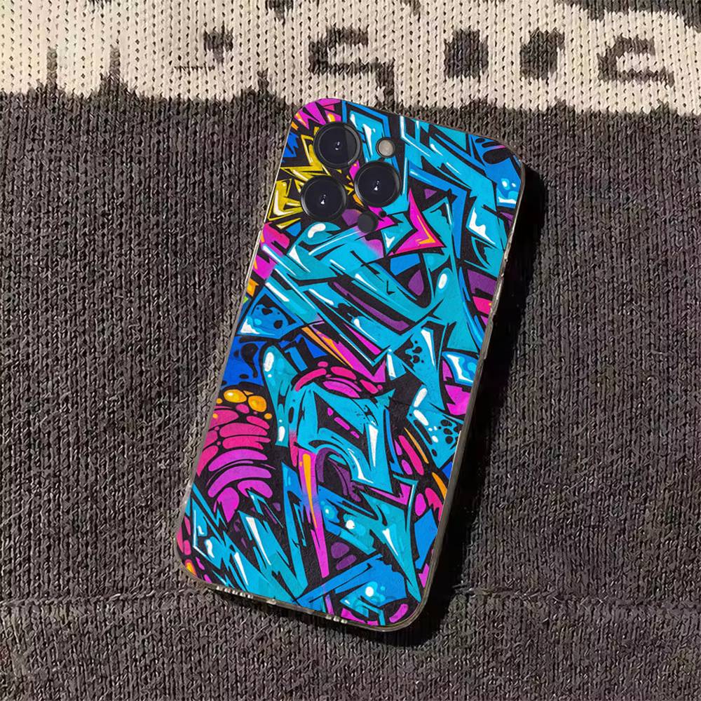 Colorful graffiti Phone Case for iPhone 11Pro 13 12 11 Pro Max 16e 17 Air 16 15 14 Plus 11ProMax