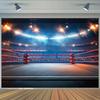 Wrestling Arena Theme Background - Celebration Event Boxing Ring Family Room Living Room Decoration Polyester Material