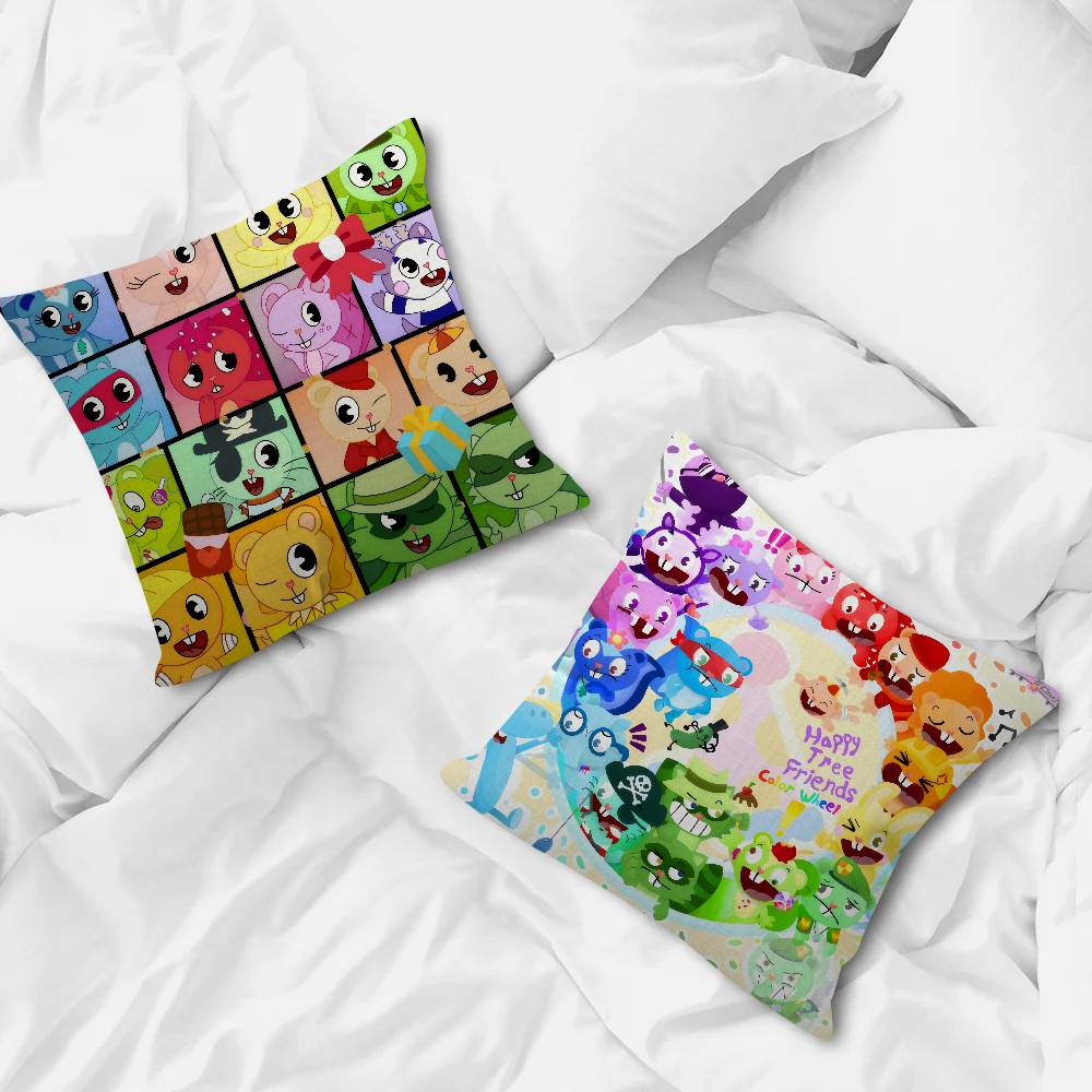 Anmie A-Happy Tree Friends-S Pillow Cover Sofa Cushion Cover Home Room Decoration Children Gift