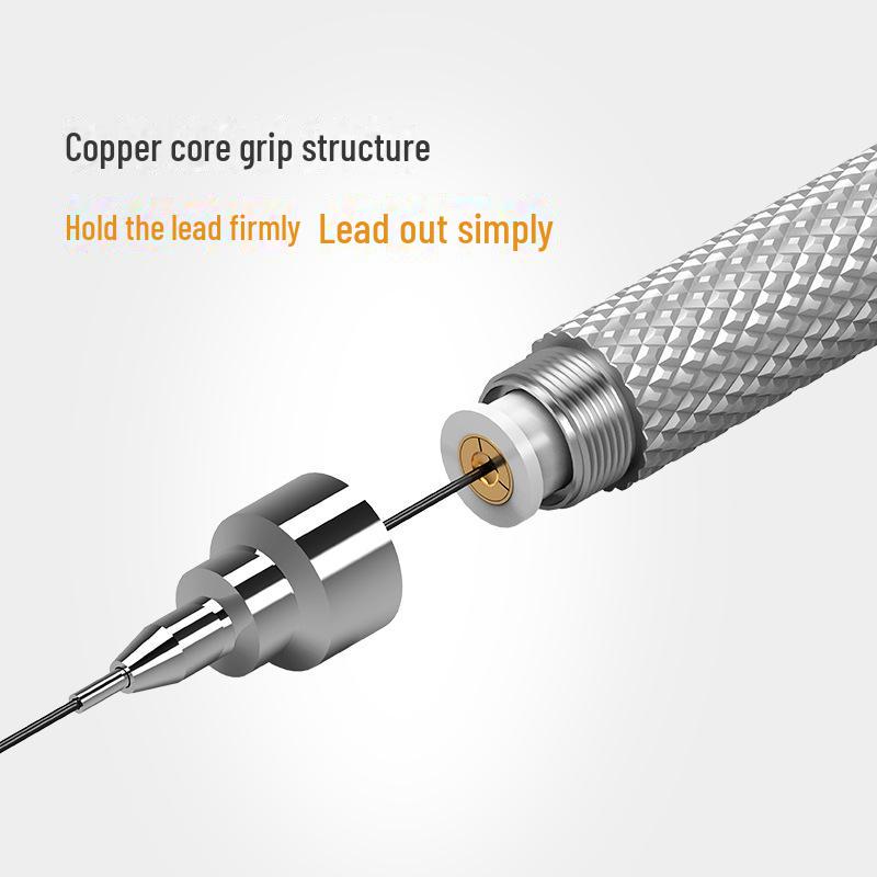 0.5/0.7 Low Center of Gravity Metal Automatic Pencil for Industrial Drawing & Comic Art