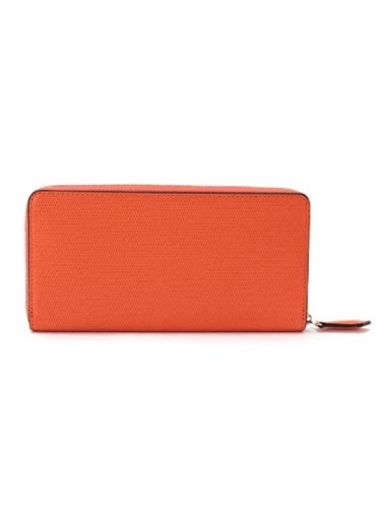 Wallet Mini Mesh Leather Round Zipper Long Wallet 07001521 Navy 00 [Takeokikuchi] [Soft & Natural] Men's (593)