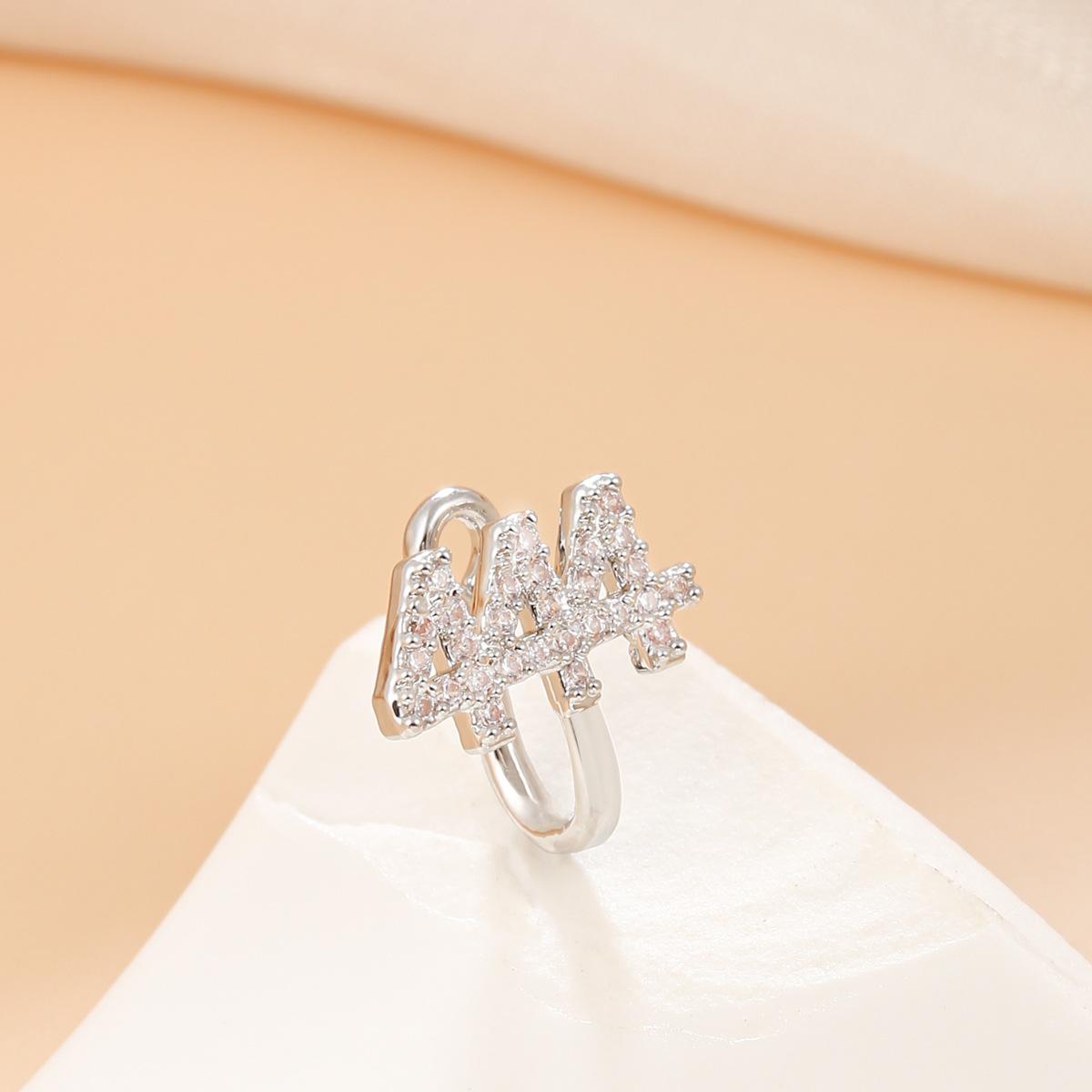 

Американские нишевые премиальные зажимы для носа, серьги-кольца с арабским цифровым цирконом в стиле хип-хоп, популярные аксессуары для носа