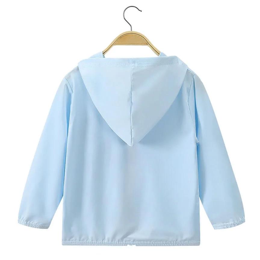 Summer Boys and Girls UV Sun Protection Clothing Thin Hooded Jacket for Kids Breathable Air Conditioner Shirt Clothes 2-10 Years