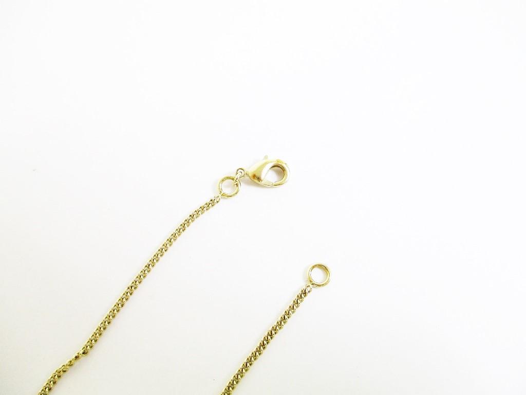 Authentic CHANEL CC Logo White and Light Pink Stone Gold Chain Necklace #7437 Seller refurbished