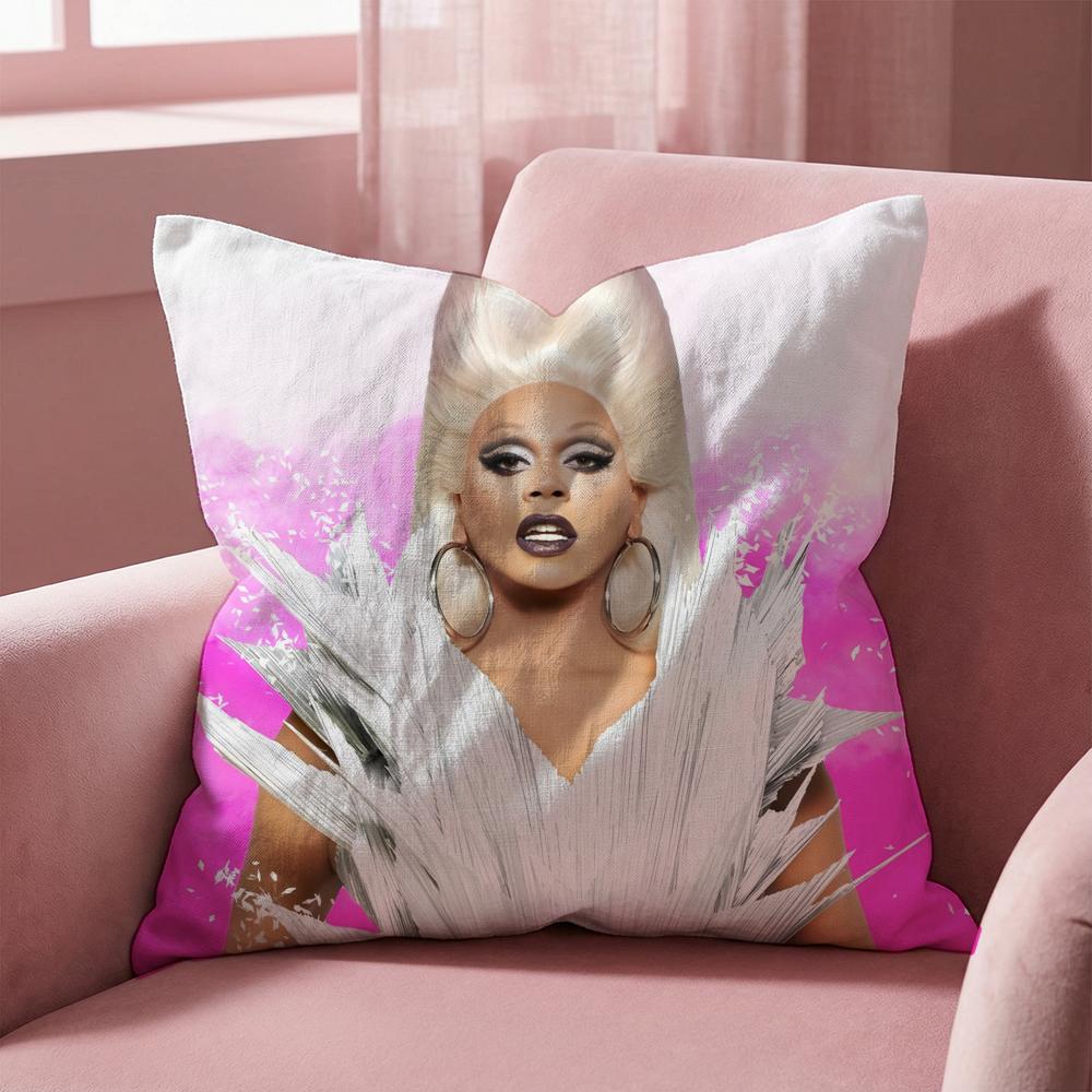 Singer R-RuPaul Cushion Cover Multi-Scene Pillow Cover for Home & Car - Reversible, Soft & Durable for Daily Use