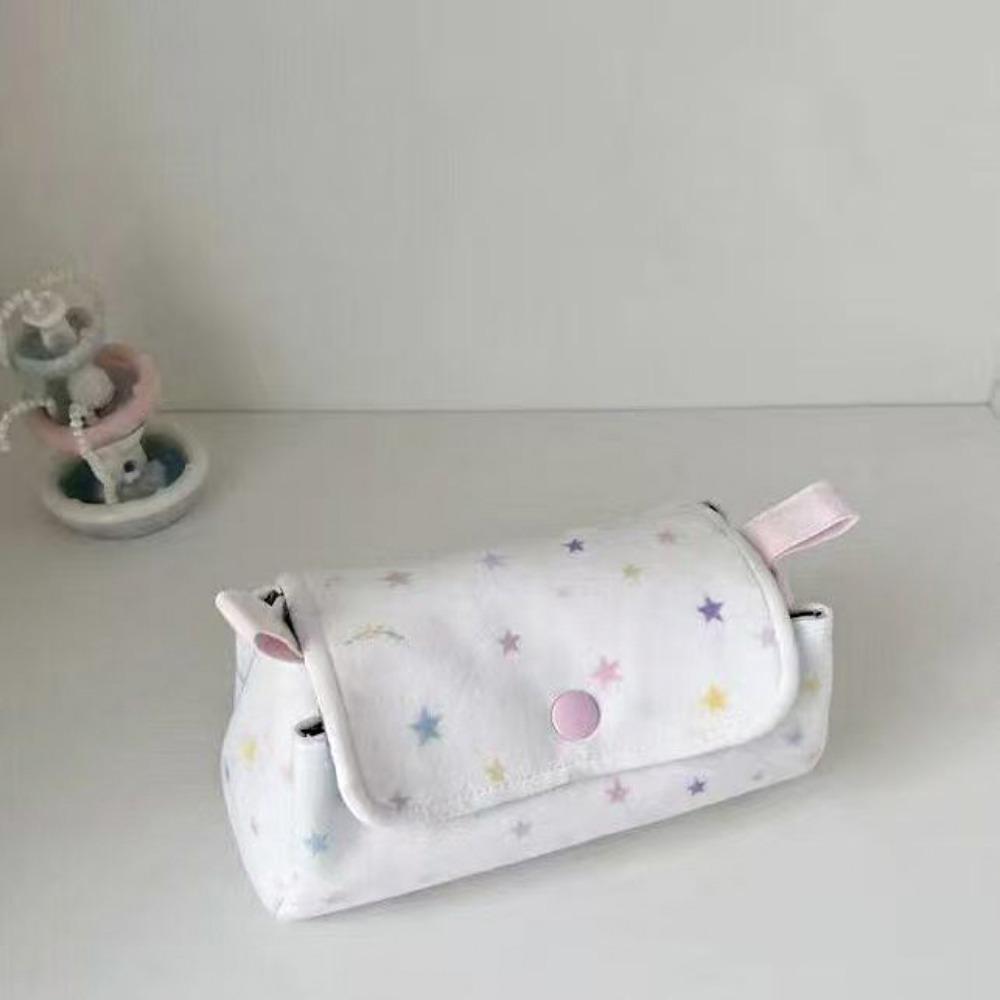 Printed Pencil Storage Bag Large Capacity Zipper Stationery Pouch Back To School
