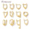 1 paire/lot Crochets d'Oreille Français Plaqué Or 18K Attaches d'Oreilles Fermoirs pour Boucles d'Oreilles, Accessoires de Fabrication de Boucles d'Oreilles DIY