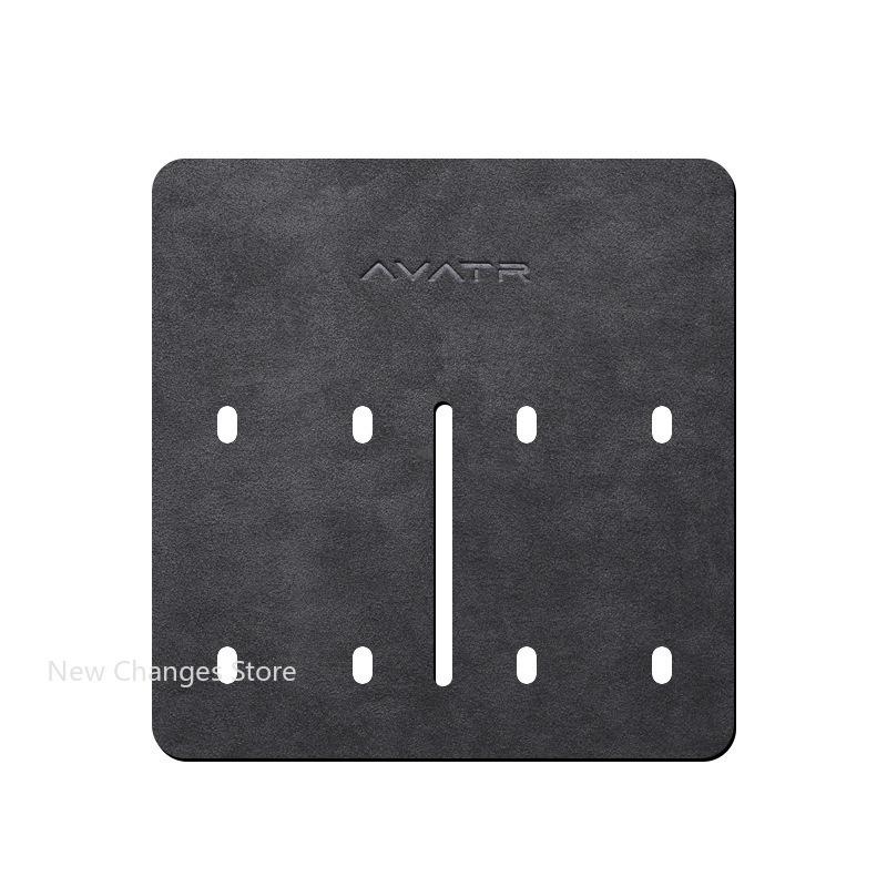 For Avatr 12 2023-2026 Black Alcantara Suede Wireless Charging Pad Interior Decoration Anti Slip Mat Car Accessories