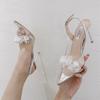 Fashion Street Style Pointed Toe Women Pumps Sexy Clear Perspex High Heels Shoes Designer Wedding Banquet Sandals Zapatos De Mujer
