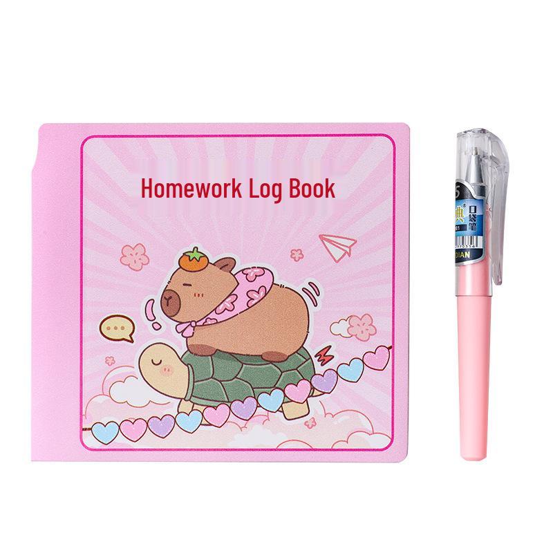 Capybara Hardcover Pen Holder Notebook with Thickened Paper for Students