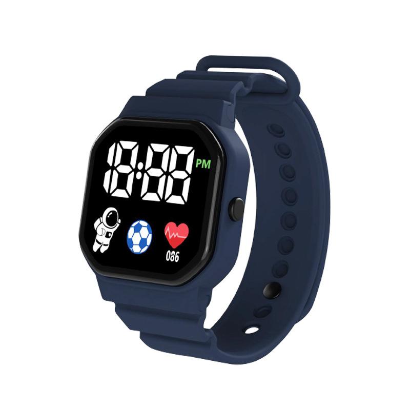 Key white LED electronic watch small square movement bright light personality wind trend electronic watch student couple LED electronic watch