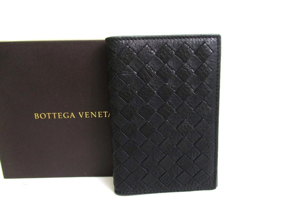 Authentic BOTTEGA VENETA Intrecciato Black Leather Business Card Holder #885  Refurbished
