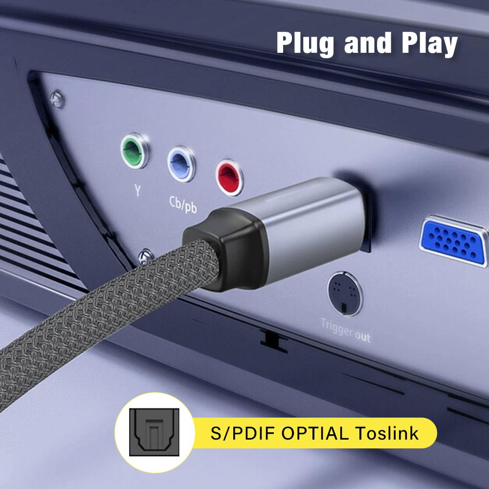 Optical Fiber Cable Toslink SPDIF Coaxial Adapter For Soundbar Amplifier Blu-ray Xbox 360 PS4 TV HiFi Stereo Audio Cord 1m 2m 3mGood product