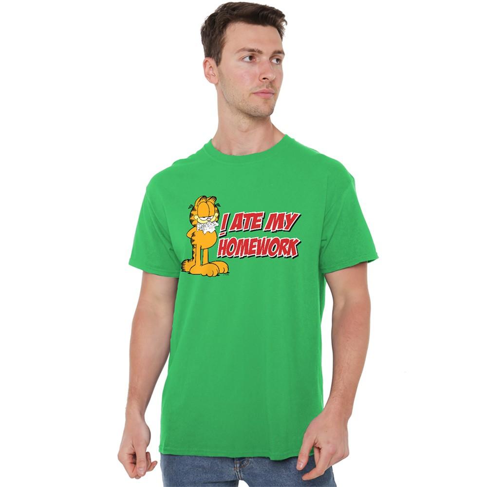 Garfield I Ate My Homework T-Shirt S-4XL Kelly Green M