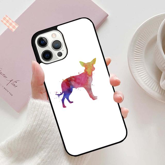 Autumu Vintage Distressed Chihuahua Dog Phone Case for iPhone 17 Air 16 16e 15 12 11 13 14 Pro Max Apple Plus Coque