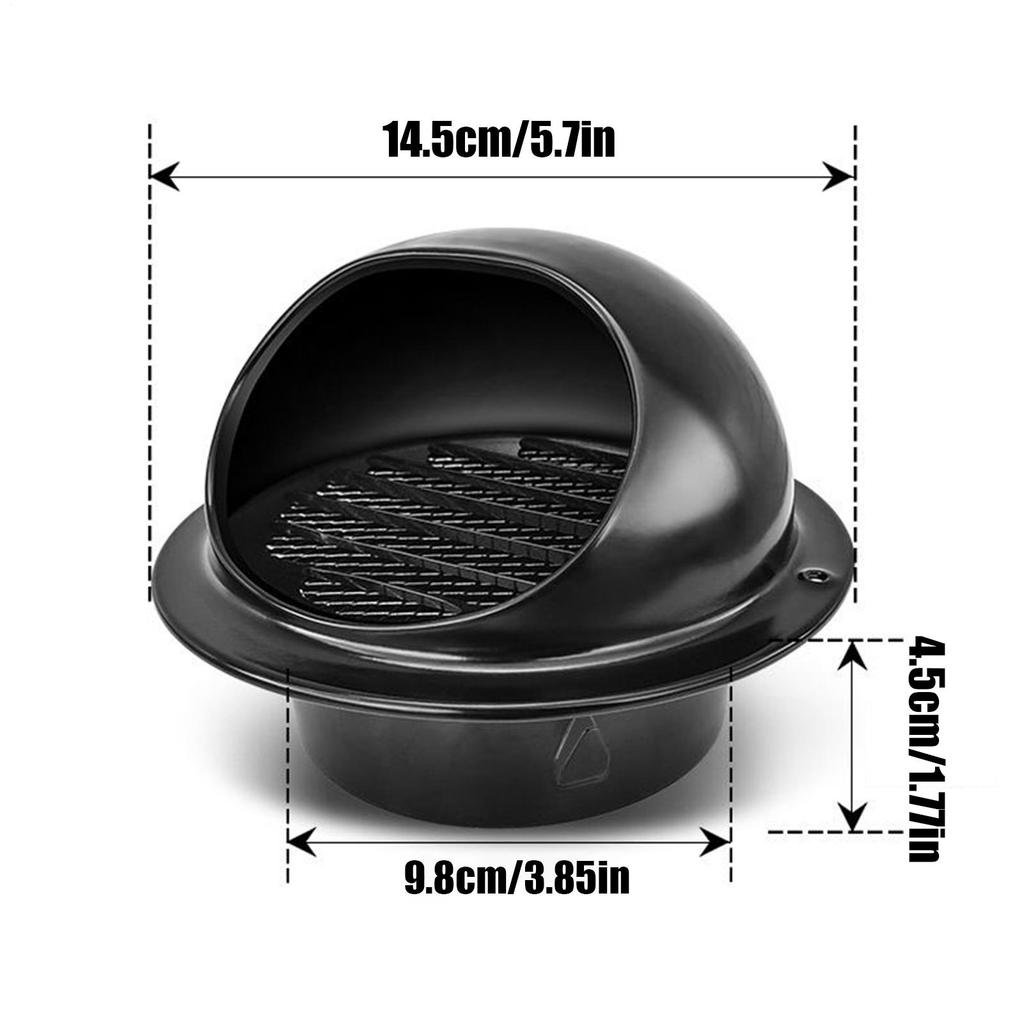 Duct Vent Cover 100/150mm Round Ventilation Grille With Mesh Pipe Connector For Drying Area Outdoor Living Room Bathroom