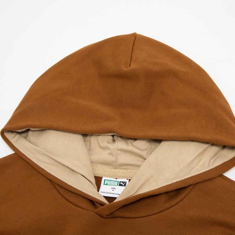 Puma Casual Comfortable Skin-Friendly Hooded Sports Splicing College Style Sweatshirt Men Sweatshirt Khaki 536786-97