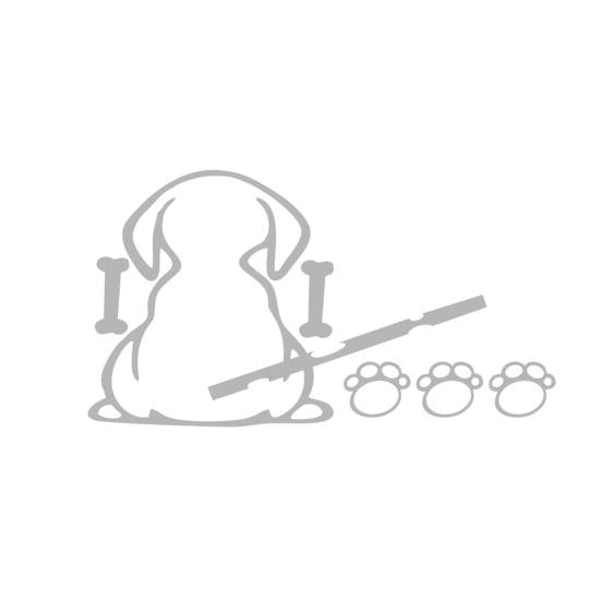 

3 шт./компл. забавная наклейка для автомобиля, солнцезащитная, тонкая работа, водонепроницаемая, для щенка, собаки, заднее лобовое стекло автомобиля серый