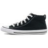 Ct Street Comfortable Versatile Mid-Top Canvas Shoes Unisex Sneaker Black 149545C