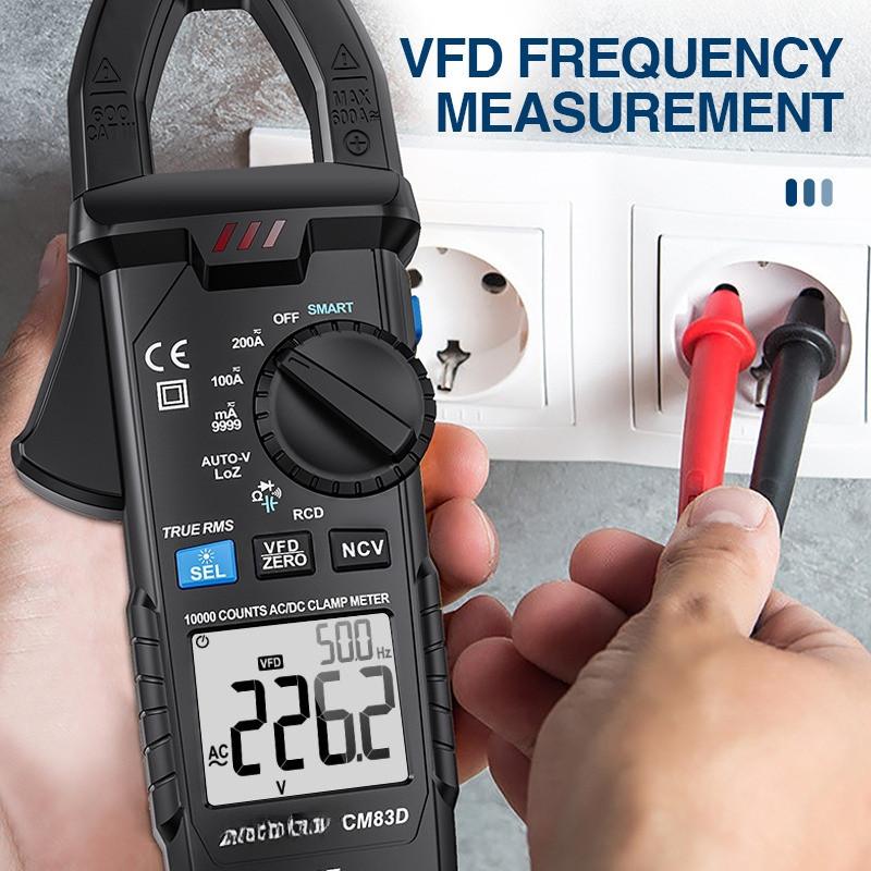 Digitaler Klemmmultimeter AC DC Stromzange Voltmeter Intelligentes Anti-Brennen Hohe Präzision Multimeter