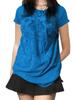 2023 European & American Halloween Skull Print Casual Women's Short Sleeve Sweatshirt Top