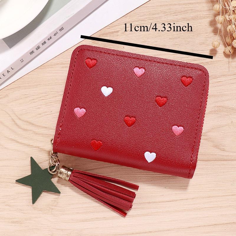 Women Small Wallet Ladies Mini Tassel Wallet Cute Short Zipper Lovely Pu Leather Coin Purse Female Hand Wallet Cartera
