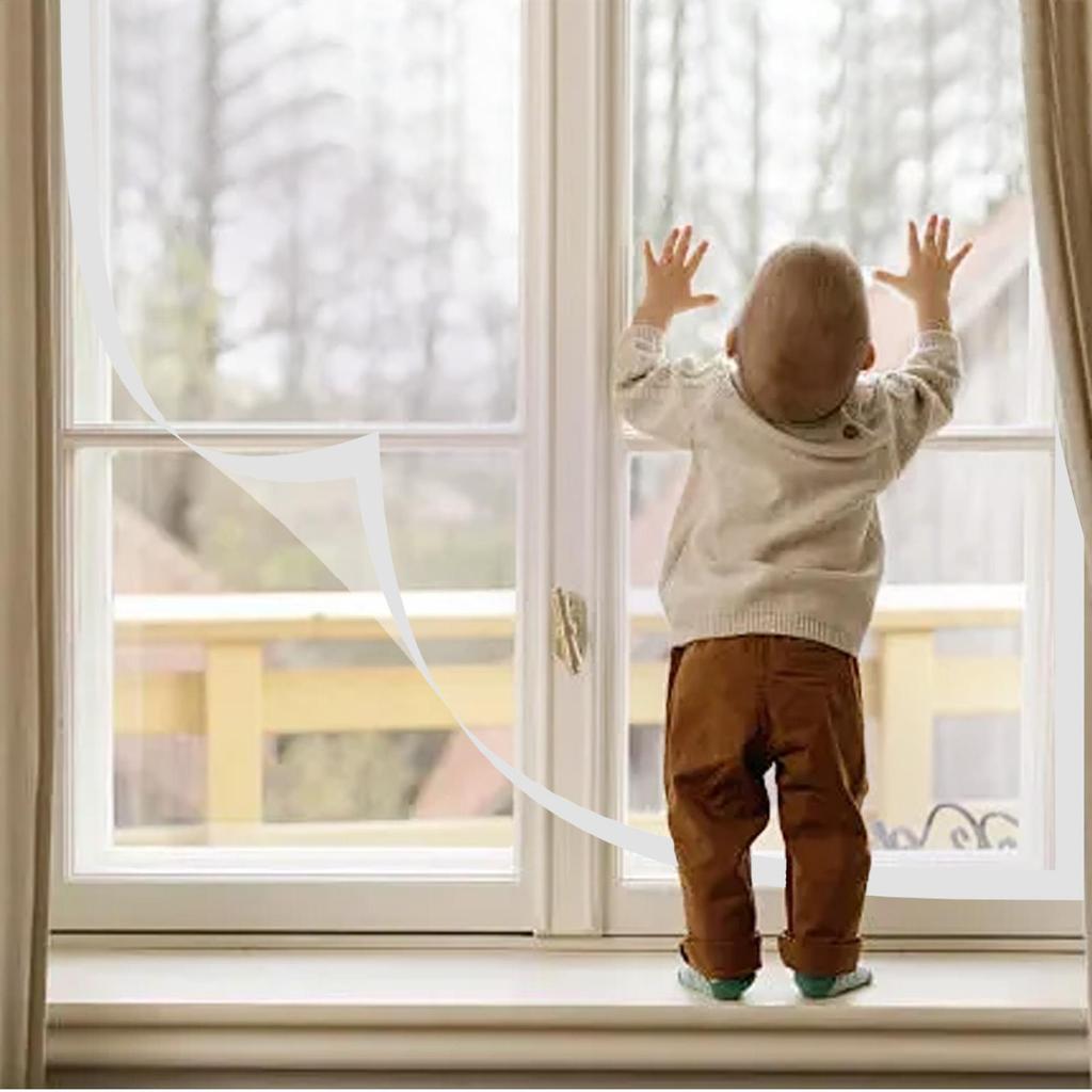 Fensterisolierfolie für den Winter Winddicht Wiederverwendbar Dichtung Fensterzugluftstopper für Innen Außen Haus Wohnmobil Terrasse