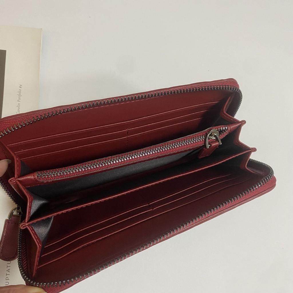 New Style Money Wallet Same Style Zero Money Envelope Small Sheepskin Real Leather Card Bag Document Card Bag Women's Card Bag Long Style