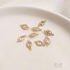 14K Gold-Plated Zircon Heart Teardrop Geometric Pendant