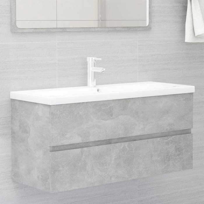 VidaXL Armoire d'Evier avec Lavabo Intégré Placard de Salle de Bain Meuble de Rangement Armoire de Rangement Toilette 3071661